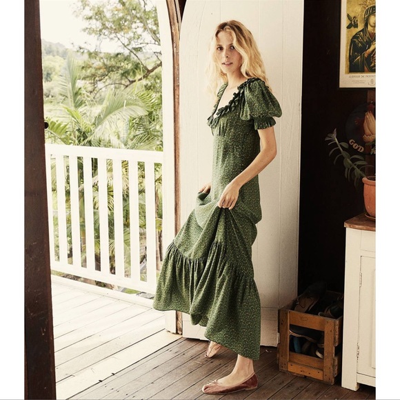 ✨ DÔEN Olive Dress in Green Martha’s Vineyard ✨ - Picture 3 of 9